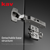 Charnière de porte d'armoire 3D réglable à fermeture douce, à clipser, à tête courbée, pour armoire de cuisine, charnière hydraulique