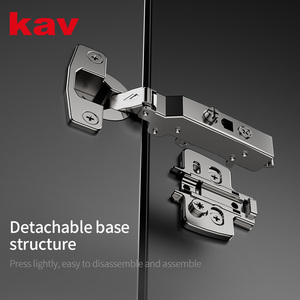 บานพับตู้แบบปรับได้ 3 มิติ ปิดแบบนุ่มนวล พร้อมคลิปหนีบสำหรับหัวโค้ง บานพับไฮดรอลิกสำหรับตู้ครัว - Product Image 6