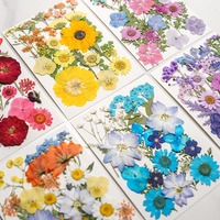 E037 Matériel de fleurs séchées, colle pour fleurs réelles, bouquet en résine fait main, fleurs pressées pour la fête des mères