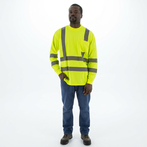 Customizable Hi Vis Winter Workwear <b>Shirt</b> High-Visibility <b>Flame</b>-Resistant Safety Industrial Breathable Eco-Friendly Men's - Product Image 1