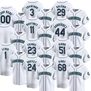 2024 Men's Seattle Mariners Home Limited Jersey White Baseball Shirts Custom Accepted