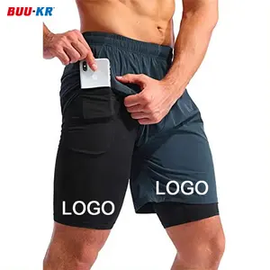 Buker làm cho tập luyện Alpha cuối người đàn ông 6 inch sheqmless Mens lót Mens tùy chỉnh phòng tập thể dục quần short với lót