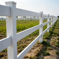 Clôture en PVC pour enclos de chevaux, norme ASMT, treillis et portails, hauteur 6 pieds, dimensions personnalisables, clôture de cour, revêtement PVC, anti-UV
