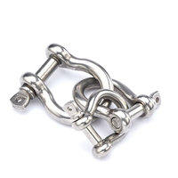 Manille de levage en acier inoxydable BNS, haute résistance, boucle de chaîne M4-M38 SS304 SS316 pour escaliers, balcons et centres commerciaux
