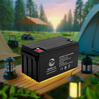 Batterie gel solaire AGM 12V 65Ah produite en usine, type scellé VRLA au plomb-acide pour systèmes d'alimentation électrique