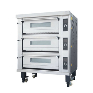 เตาอบไฟฟ้าเชิงพาณิชย์ 380V รุ่นใหม่ สำหรับอบพิซซ่าและขนมปัง 3 ชั้น 6 ถาด เหมาะสำหรับร้านอาหารและเบเกอรี่ - Product Image 1