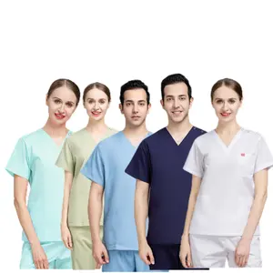 42010 도매 수술실 간호사 신발 다크 브라운 간호 수술 유니폼 여성 간호사 스크럽 상의 유니폼