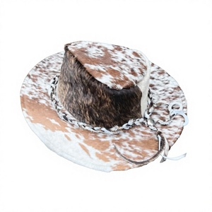 Chapeau de cowboy à large bord en laine 100% marron imprimé numériquement - Unisexe Adulte Décontracté Extérieur Quatre Saisons GENERSA SPORTS 50-52cm - Product Image 5