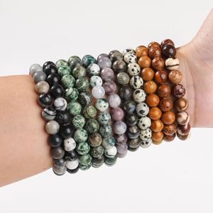 กำไลข้อมือลูกปัดคริสตัลธรรมชาติทำมือขายส่ง พร้อมหินแกะสลักทรงกลมสำหรับบำบัดจักระ ตกแต่งบ้าน - Product Image 6
