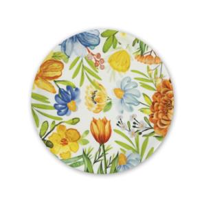 Juego de 6 Platos para Pizza Excelsa Blooming Porcelain Multicolor 32x2x32 cm - Product Image 1