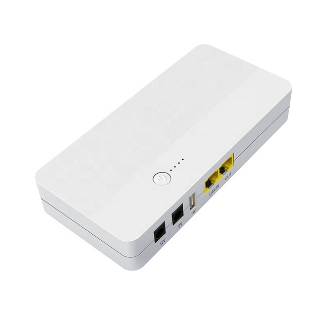Portable White Single Phase Mini DC UPS 5V 9V 12V 24V 48V Multi Output 8000mAh for WiFi POE Router Networking