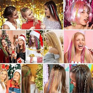 Extensiones de Cabello con Lentejuelas Doradas, 12 Piezas, Kit de Extensiones de Cabello con Clip para Niñas, 20.5 Pulgadas, Brillantes y Relucientes - Product Image 5