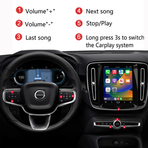 Volvo S60 için Android oto ekran araba radyo teyp multimedya oynatıcı Stereo kafa ünitesi GPS navigasyon kablosuz Carplay - Product Image 3
