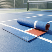 Revêtement de sol en PVC pour pickleball, 3 mm d'épaisseur, écologique, antibactérien, absorption des chocs, surface antidérapante, installation facile, sport