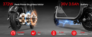 Scooter Eléctrico Económico para Niños, 36V <span class=keywords><strong>3</strong></span>.6Ah 372W, Scooter Eléctrico Portátil - Product Image 4