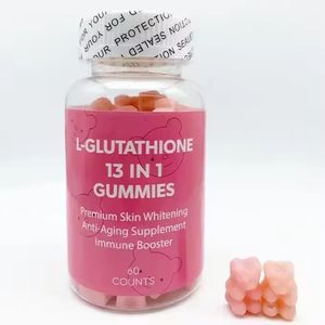 Fabricante fábrica venta al por mayor OEM Etiqueta Privada orgánico <span class=keywords><strong>L</strong></span>-glutatión colágeno 13 en 1 blanqueamiento de la piel brillo gomitas - Product Image 1
