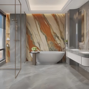 Sang trọng mùa thu thiêu kết sàn đá gạch 600*1200 không trượt hạt bàn cho phòng khách nền tường - Product Image 5