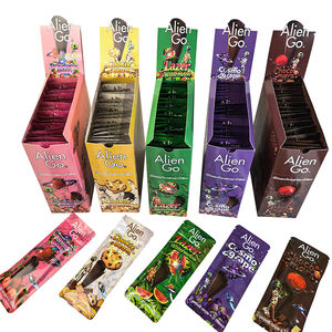 กระดาษมวนบุหรี่แบบกรวยรสแตงโม สตรอว์เบอร์รี องุ่น ช็อกโกแลต คุกกี้ ยี่ห้อ Alien Go  แบบแพ็คไมลาร์สีน้ำตาลเข้ม - Product Image 1