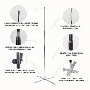 ธงชายหาดโพลีเอสเตอร์แบบหยดน้ำสำหรับงานส่งเสริมการขายพร้อมเสาธงไฟเบอร์กลาส พิมพ์ลายดิจิทัล ดีไซน์ขนนกแบบยืดหยุ่น - Product Image 5