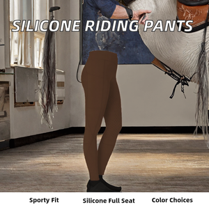 Silicone Equestrian Horse <b>Riding</b> Breeches Athletic Fit Custom Full Seat Print Women Leggings - Product Image 2