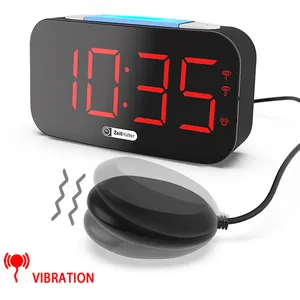 Popular Sonic Bomb Super Loud Usb Charging Clock 7 Colour Shaker Alarm Clock Tap The Night Light To Adjust The Color for deaf