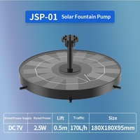 Pompe à eau solaire JSP pour fontaine de rocaille, oxygénateur automatique pour petits bassins à poissons, aquariums de jardin et aménagements paysagers