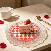 Assiettes rondes de luxe personnalisables en PP, 13 pouces, durables et réutilisables, ensemble de vaisselle de mariage de 50 pièces, motif personnalisé Woju