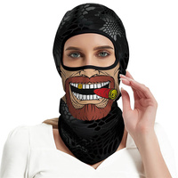 Masque facial intégral tactique JX, balaclava unisexe pour les sports d'hiver, la pêche, l'usage quotidien, avec design d'image