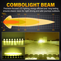 Barre lumineuse LED tout-terrain 4x4 à prix d'usine, barre lumineuse de travail LED universelle ambre connectable, étanche IP67 pour voiture et camion