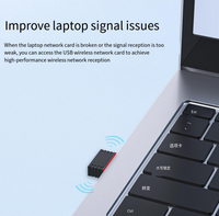 Adaptor nirkabel WiFi USB 2.0 Mini 802.11n 150M, kartu jaringan Desktop Laptop penerima eksternal PC mobil grosir