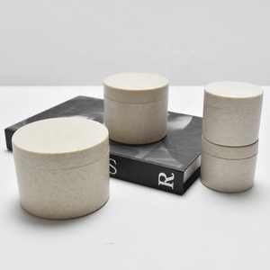 Bocaux en plastique de <span class=keywords><strong>paille</strong></span> de blé biodégradables avec couvercles, couleur et forme personnalisables, pour le stockage de cosmétiques, marque <span class=keywords><strong>VERSAILLES</strong></span> - Product Image 2