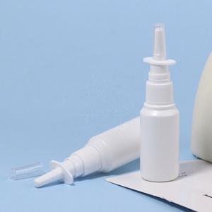 1oz Nasal <b>Spray</b> <b>Bottle</b> Mist Sprayer - <b>Empty</b> Refillable Amber Plastic Atomizer and Reusable Nose Sprayer for Nasal Medication - Product Image 4