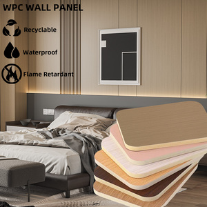 Chất lượng cao không thấm nước thân thiện trang trí WPC tấm Tường tùy chỉnh hiện đại Gỗ Veneer WPC Tấm tường trang trí - Product Image 1