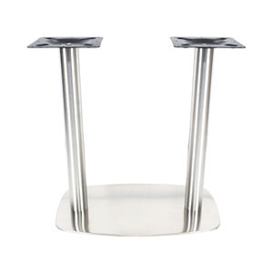 غير قابل للصدأ مع صفيحة حديدية قوس مستطيل وأنبوب مزدوج لقواعد طاولات المطاعم - Product Image 6