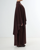 Ensembles de vêtements en jersey Willson Premium pour femmes, 2 pièces, respirants, élégants, luxueux, abaya au design simple, vêtements islamiques abaya