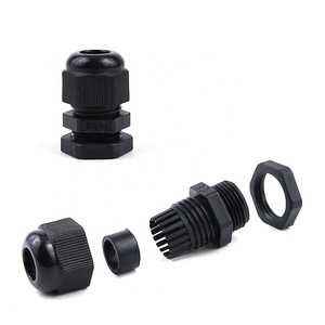 PG11-empalmes <span class=keywords><strong>de</strong></span> plástico impermeables con juntas, pasables eléctricos industriales, color negro, 5-10mm - Product Image 1