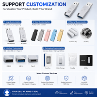Adaptor OTG USB 3.2 Gen 2 Kecepatan Tinggi 10Gbps, Casing Logam Zinc Alloy, Konektor Transfer Data USB A Male ke USB C Female