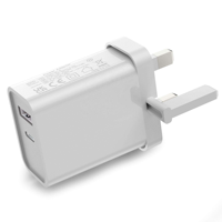 Chargeur rapide ultra-plat 45W GaN pliable avec prise UK, double USB A + Type C PD QC, adaptateur secteur pour iPhone, iPad, Samsung