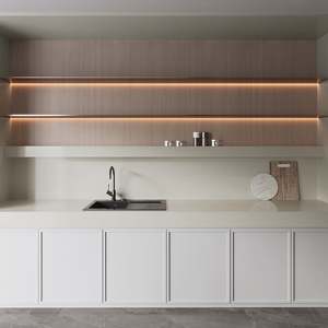 Kahverengi cam mutfak tezgahı bej Starlight ada Jumbo döşeme bej Galaxy taş kuvars levha - Product Image 4