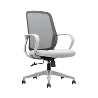 Chaise de bureau ergonomique moderne de luxe Chaise d'ordinateur pivotante confortable avec tissu maillé Chaise de bureau mobile confortable