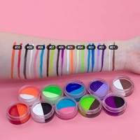 Palette d'eyeliner double couleur 10g activée par l'eau, peinture pour le visage et le corps soluble dans l'eau, maquillage pour Halloween, scène, cosplay, art DIY