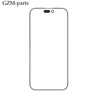 Écran LCD avant de téléphone portable, lentille en verre avec OCA pour remplacement d'iPhone 16 Pro Max