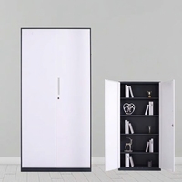 Archivador de Acero de Alta Resistencia con Doble Puerta, Cerradura y 3 Cajones, Antióxido, para Almacenamiento de Archivos de Oficina