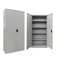 Muebles Comerciales al por Mayor, Gabinete Metálico con Puerta Abatible, Archivador de Acero con Cerradura de Seguridad para Oficina y Hogar
