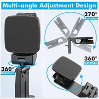 Support de téléphone magnétique pliable 360° °   Support de téléphone portable rotatif pour voyage, avion, bureau, chevet, cuisine, voiture