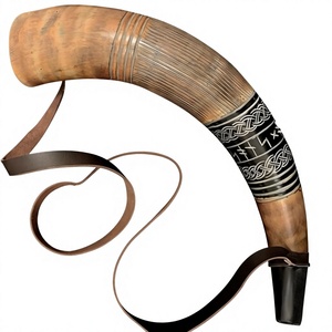 TAQI CRAFT Cornes à boire et à souffler en corne de buffle avec gravures, étanches et polies, origine Uttar Pradesh, pour cadeaux d'affaires - Product Image 5