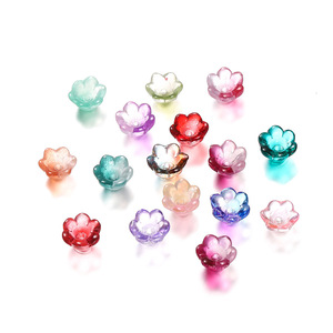 Perles de verre transparentes pour la fabrication de bracelets, verre cristallin traité nacré AC2388 - Product Image 4