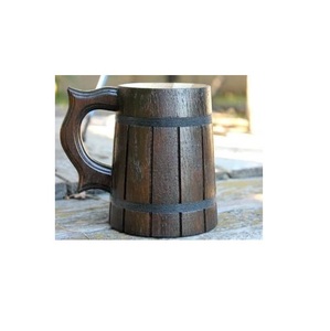 Mug en bois artisanal fabriqué en Inde, tasse en bois massif pour café, thé, bière, vaisselle rustique disponible à la vente - Product Image 1
