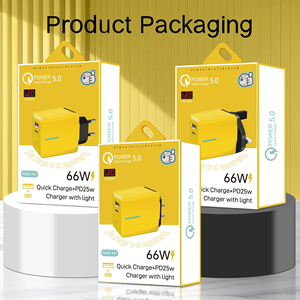 ที่ชาร์จโทรศัพท์มือถือ 66W สำหรับ EU UK US วัสดุ PC+ABS ป้องกันไฟไหม้ รองรับ QC5.0 USB PD25W ชาร์จเร็ว สำหรับ Apple Android - Product Image 6