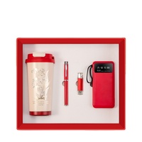 Nouveauté 2025, coffret cadeau 3 en 1, 4 en 1, souvenir pratique avancé, tasse à café, batterie externe, bloc-notes, stylo, ensembles cadeaux de voyage/